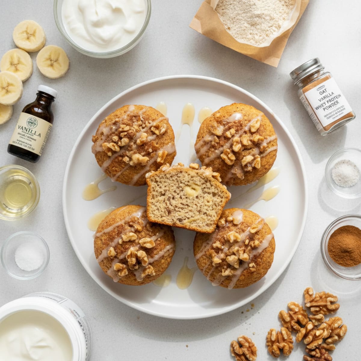 High-Protein Banana Nut Muffins
