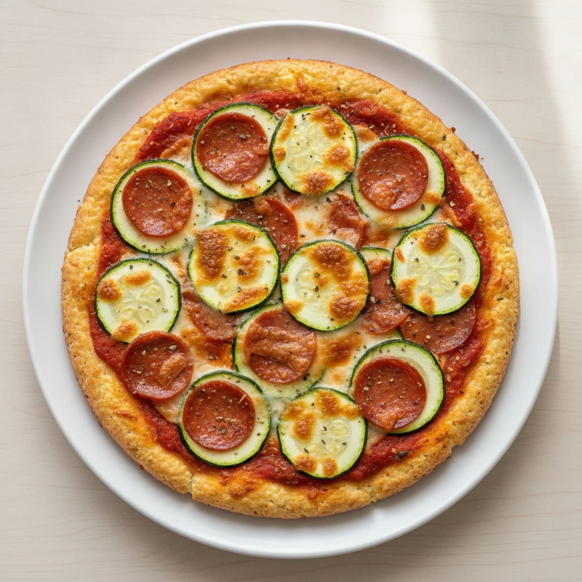 Cottage Cheese Pizza with Zucchini