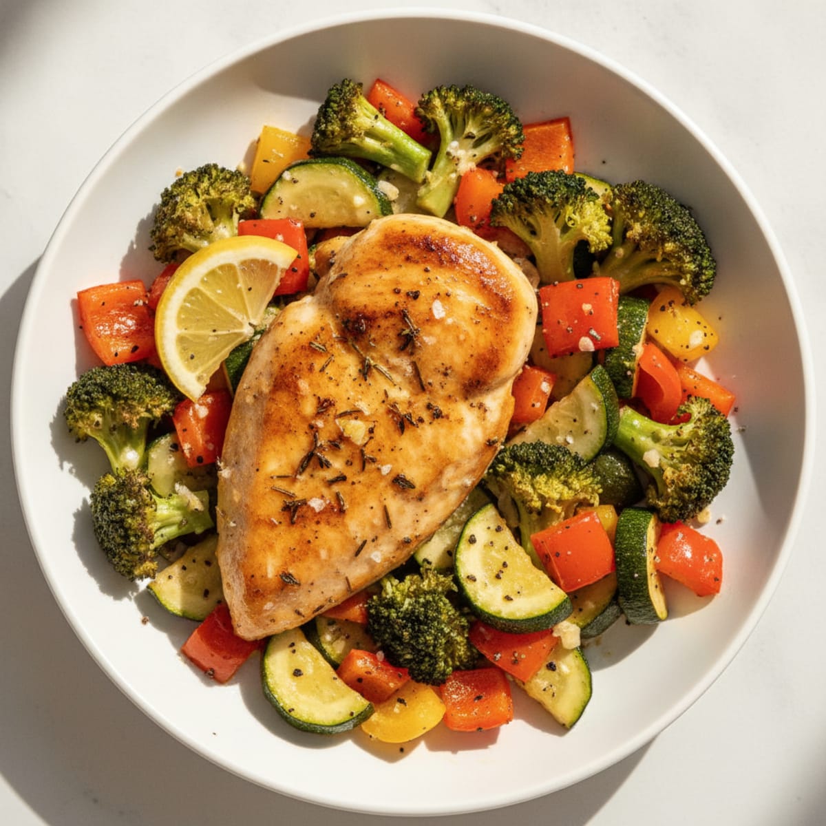 Garlic Herb Chicken with Roasted Vegetables