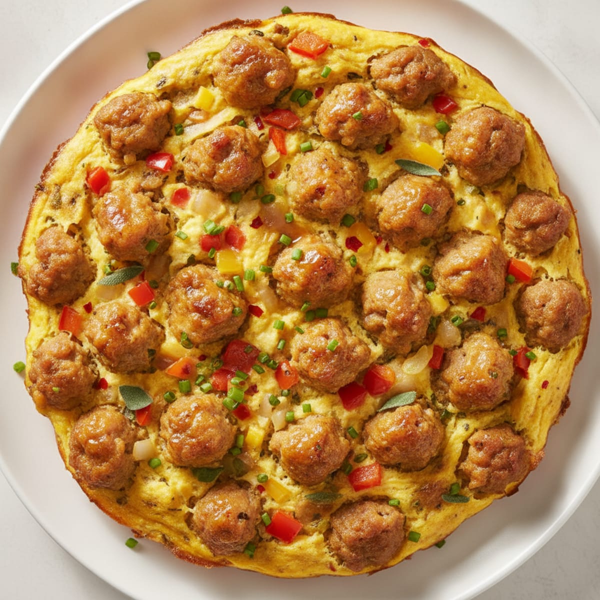 Maple-Glazed Turkey Sausage & Egg Bake
