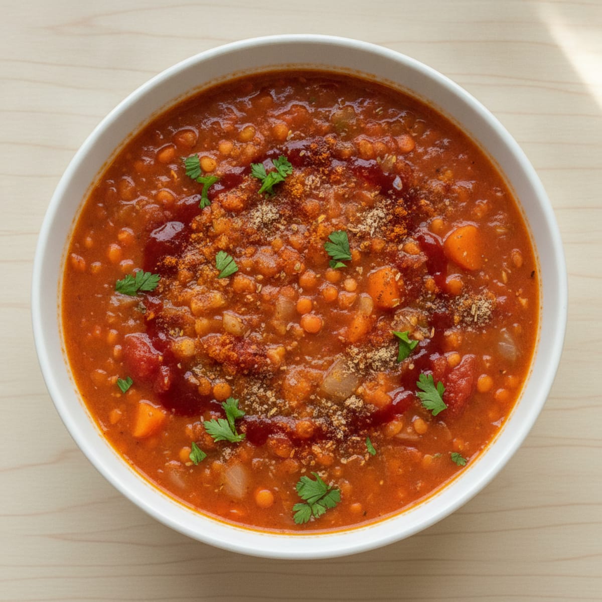 Hearty Lentil Tomato Soup