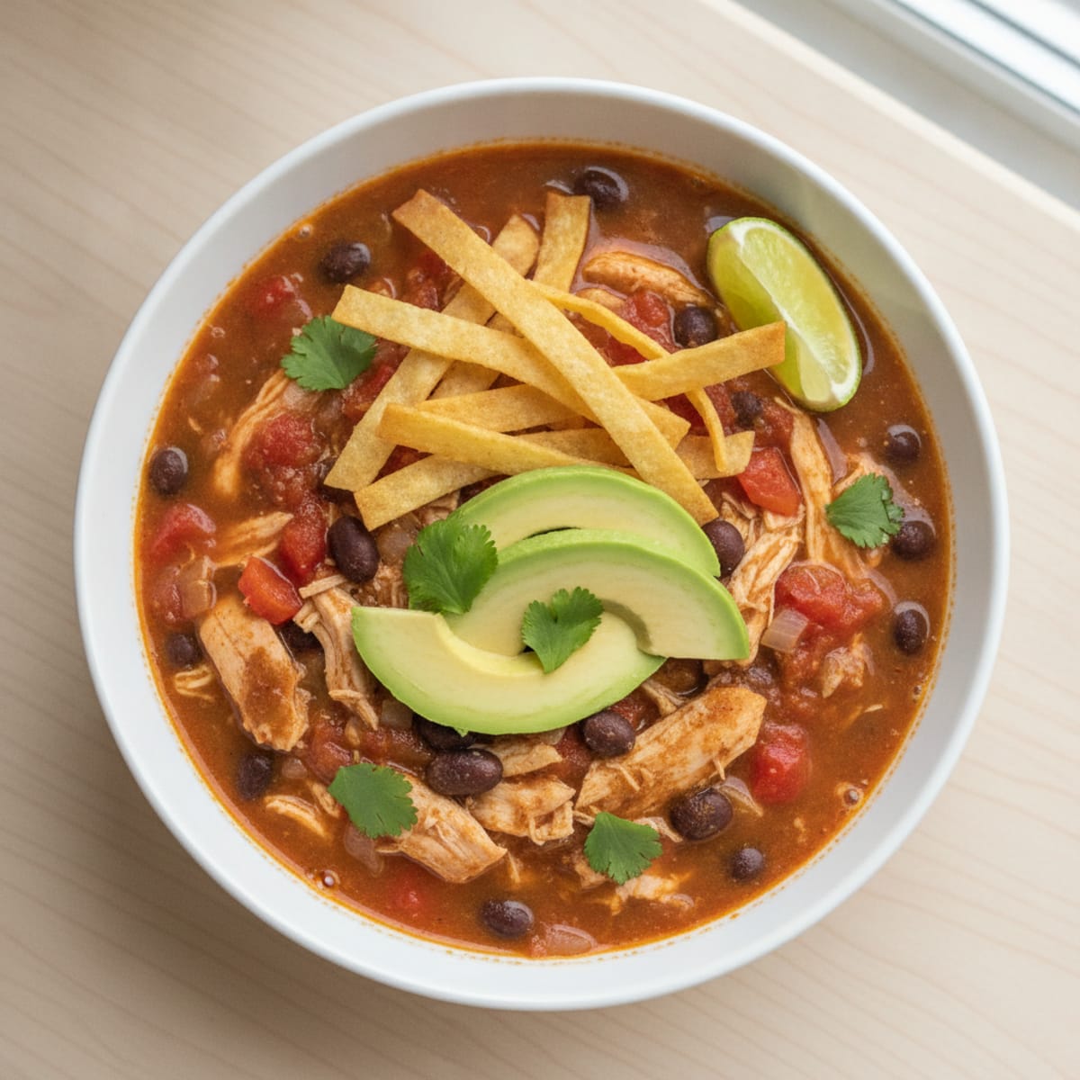 Hearty Chicken Tortilla Soup