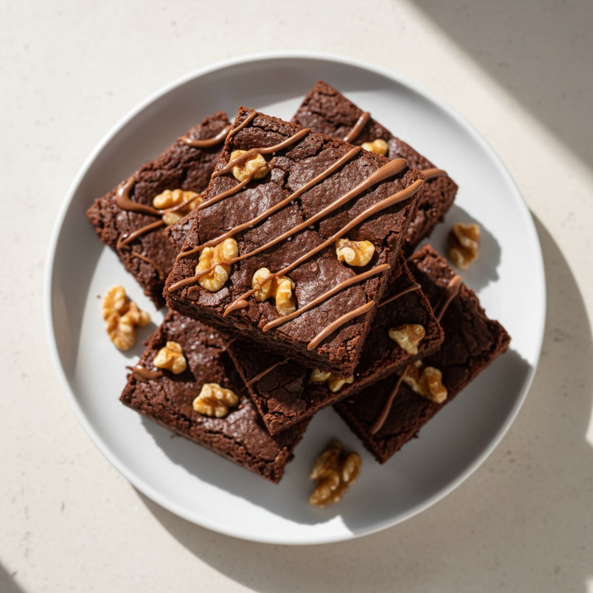 Fudgy Chocolate Brownies with Walnuts