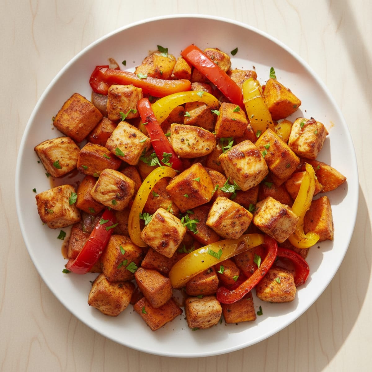 Roasted Sweet Potato and Bell Pepper Medley