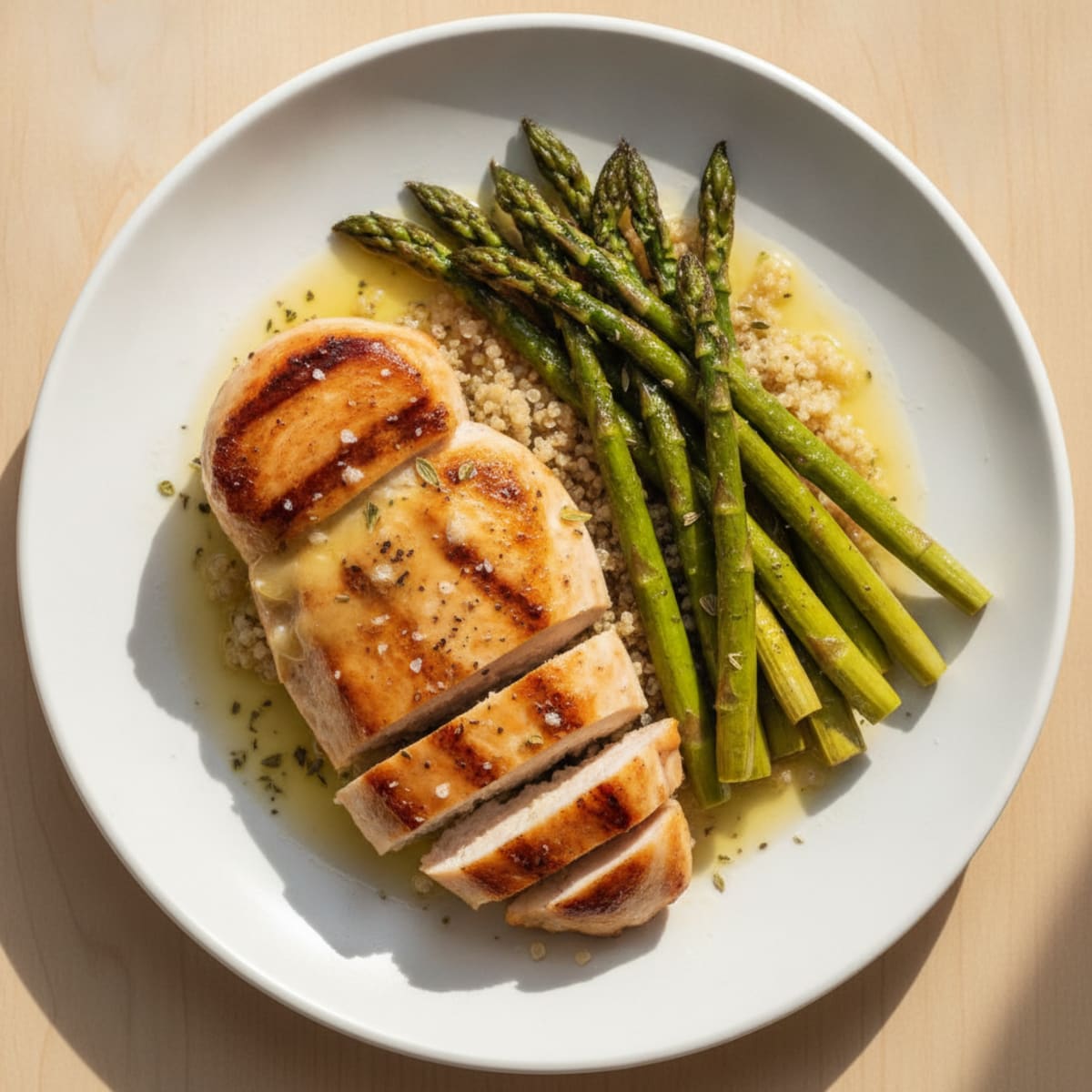 Pan-Seared Chicken with Roasted Asparagus