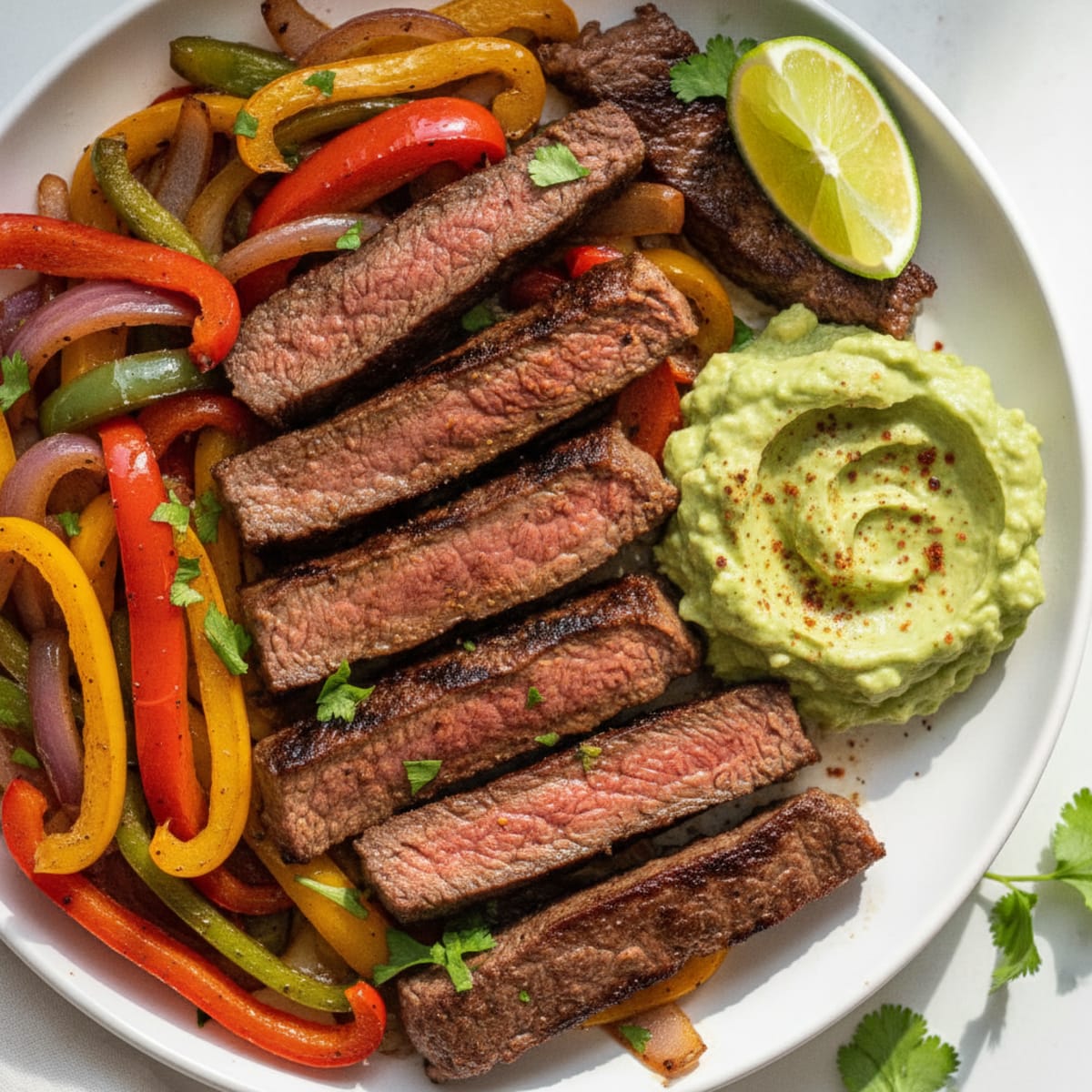 Seared Beef Skirt Fajita Platter