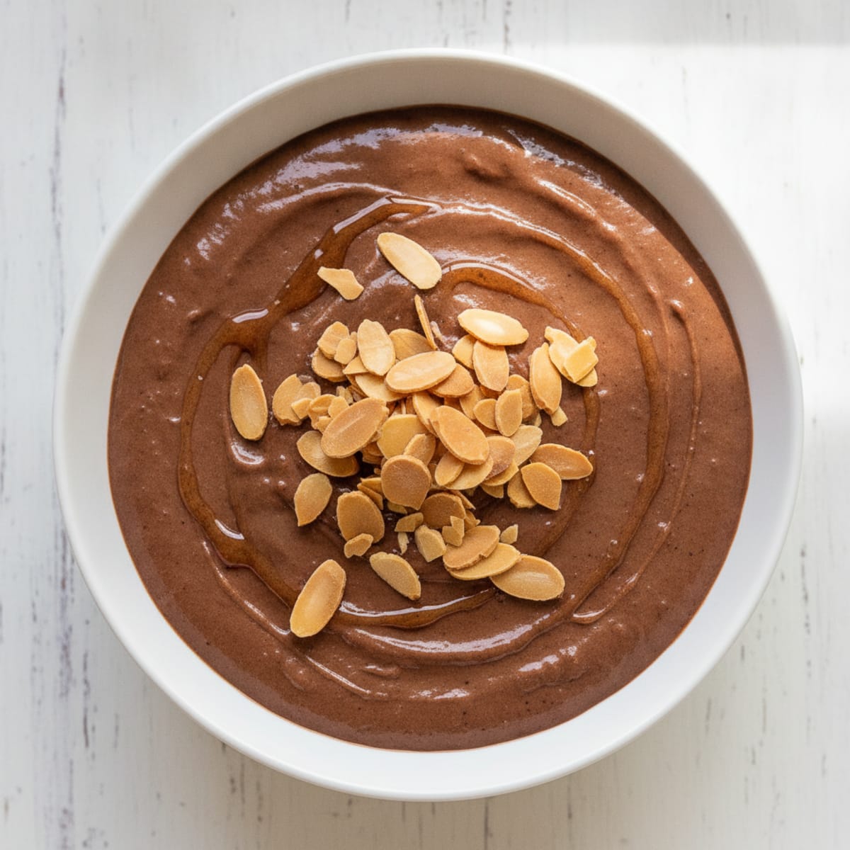 Silky Chocolate Protein Pudding with Almonds