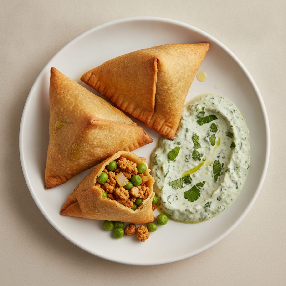 Indian Samosas with Chutney