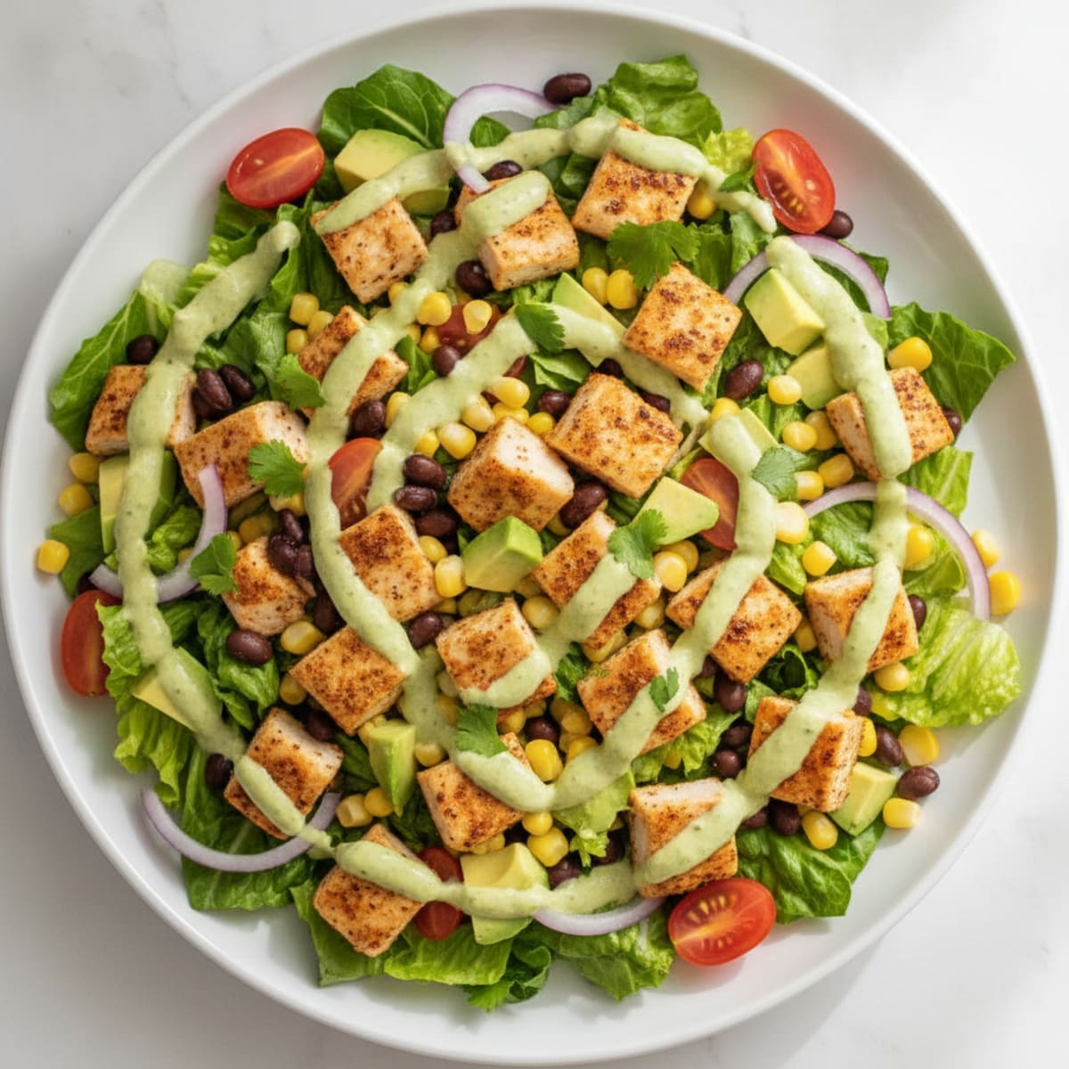 Southwest Chicken Salad with Avocado Ranch