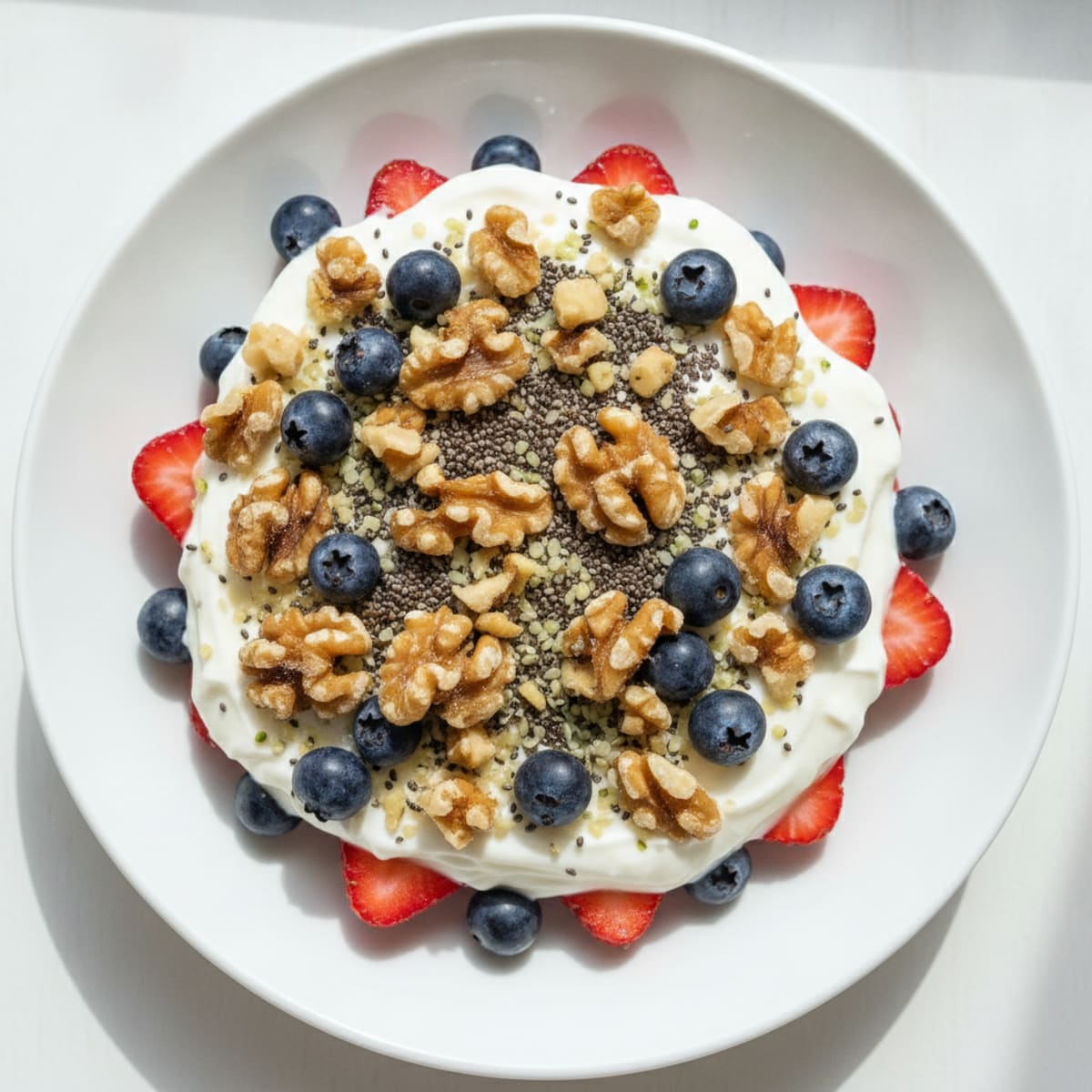 Silky Greek Yogurt and Nut Parfait with Fresh Berries