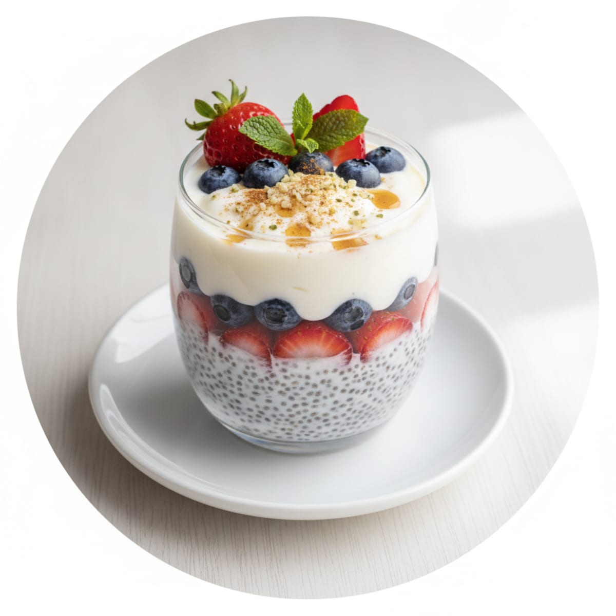 Vanilla Yogurt Berry Chia Parfait