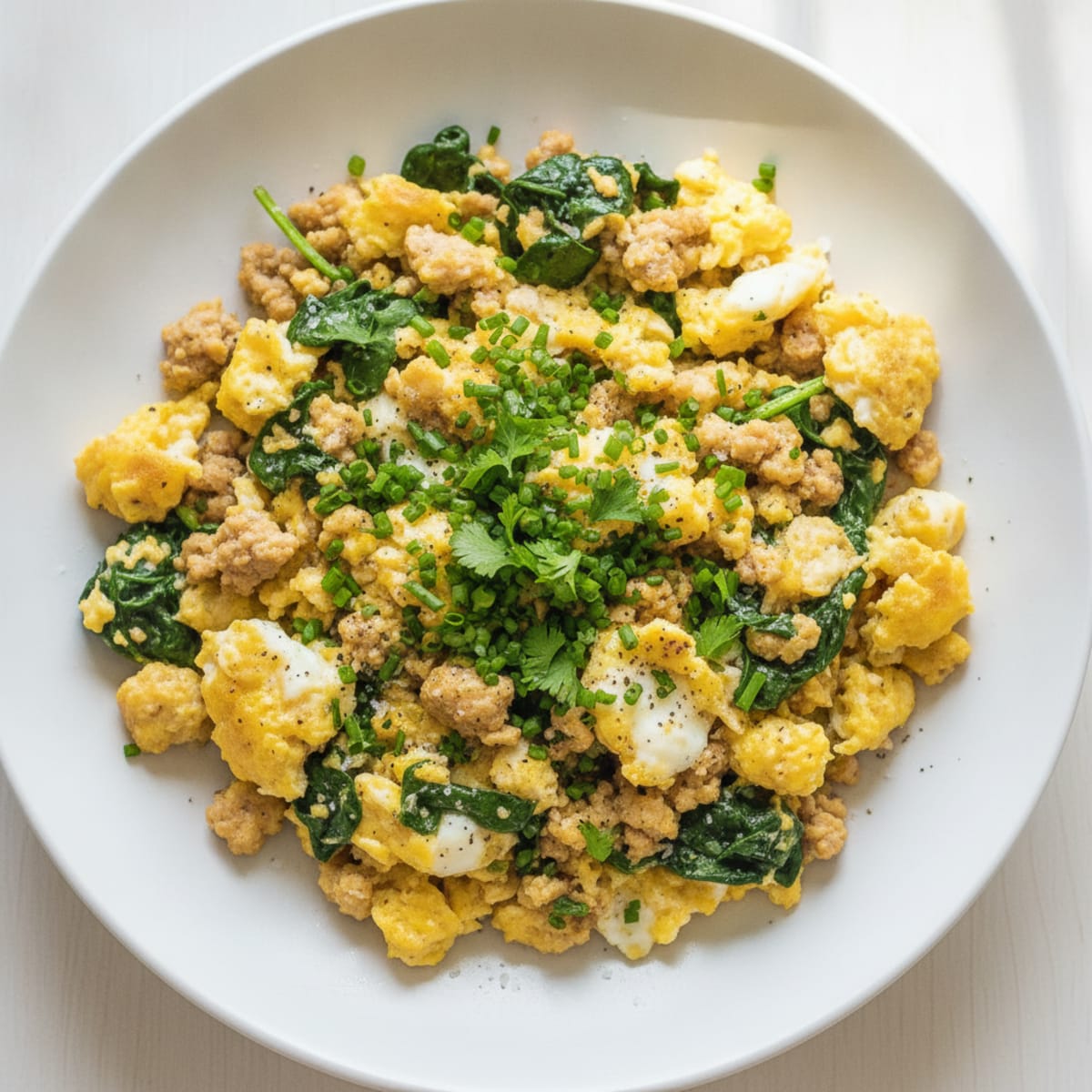 Hearty Morning Scramble with Fresh Herbs