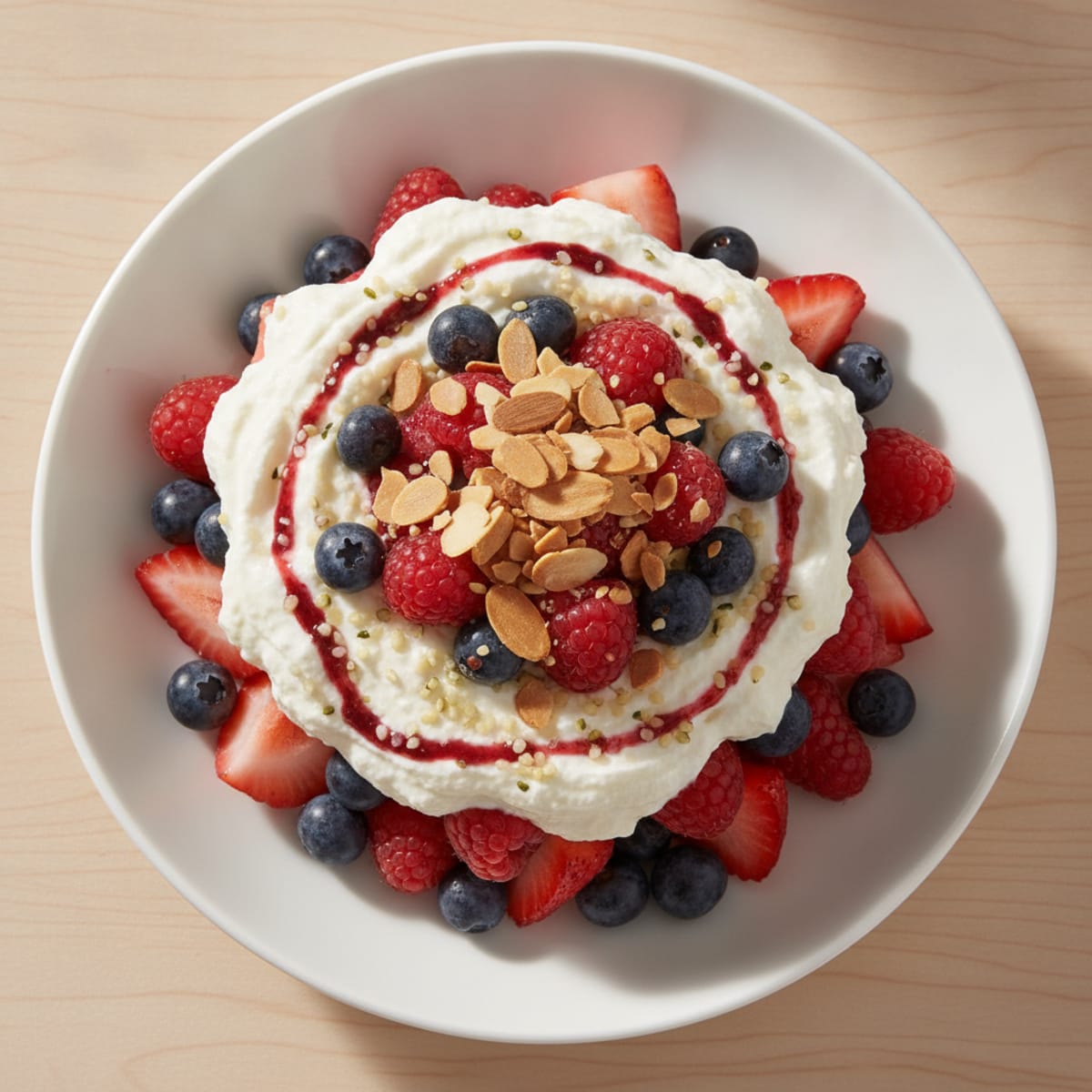 Greek Yogurt Protein Parfait with Mixed Berries