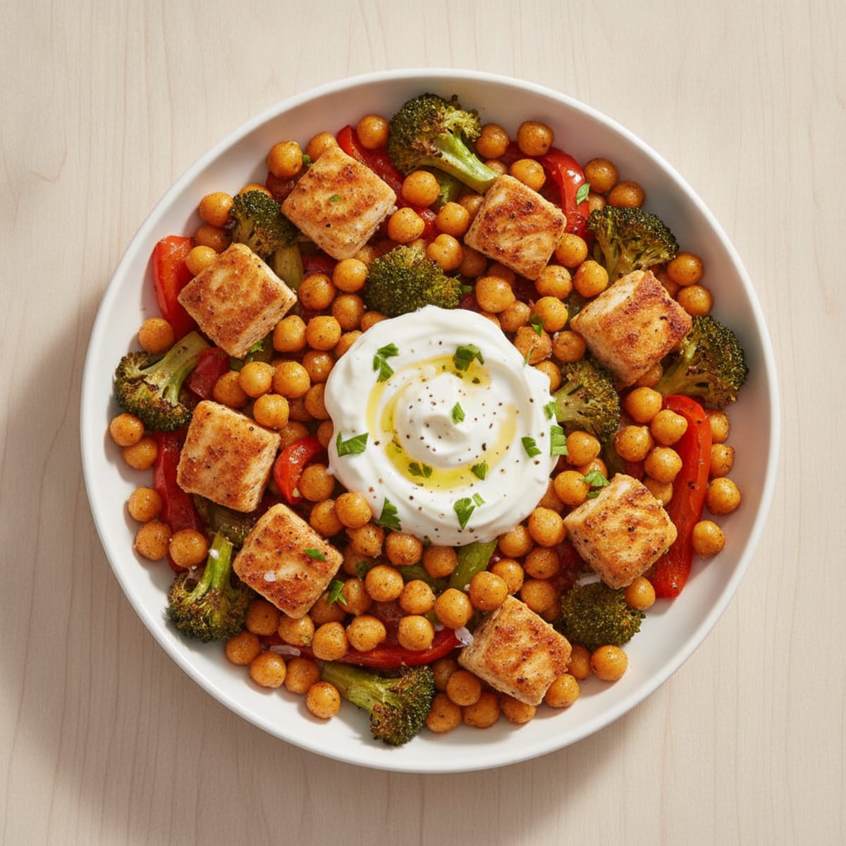 Roasted Chickpea and Vegetable Bowl