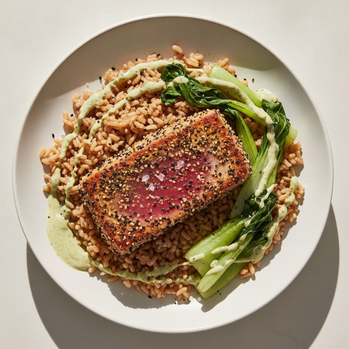 Pan-Seared Ahi Tuna with Wasabi Mayo