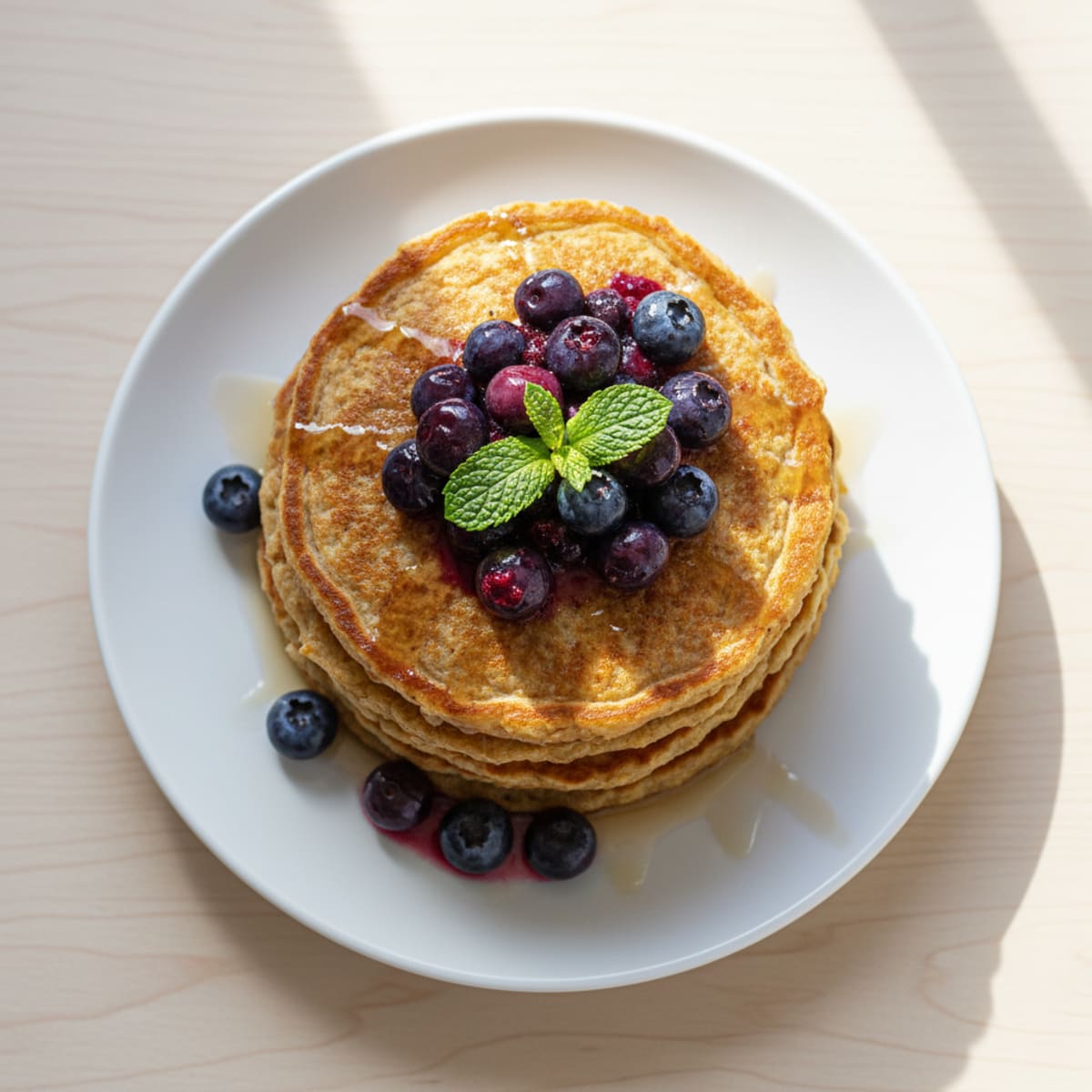 Berry Protein Oatmeal Pancakes