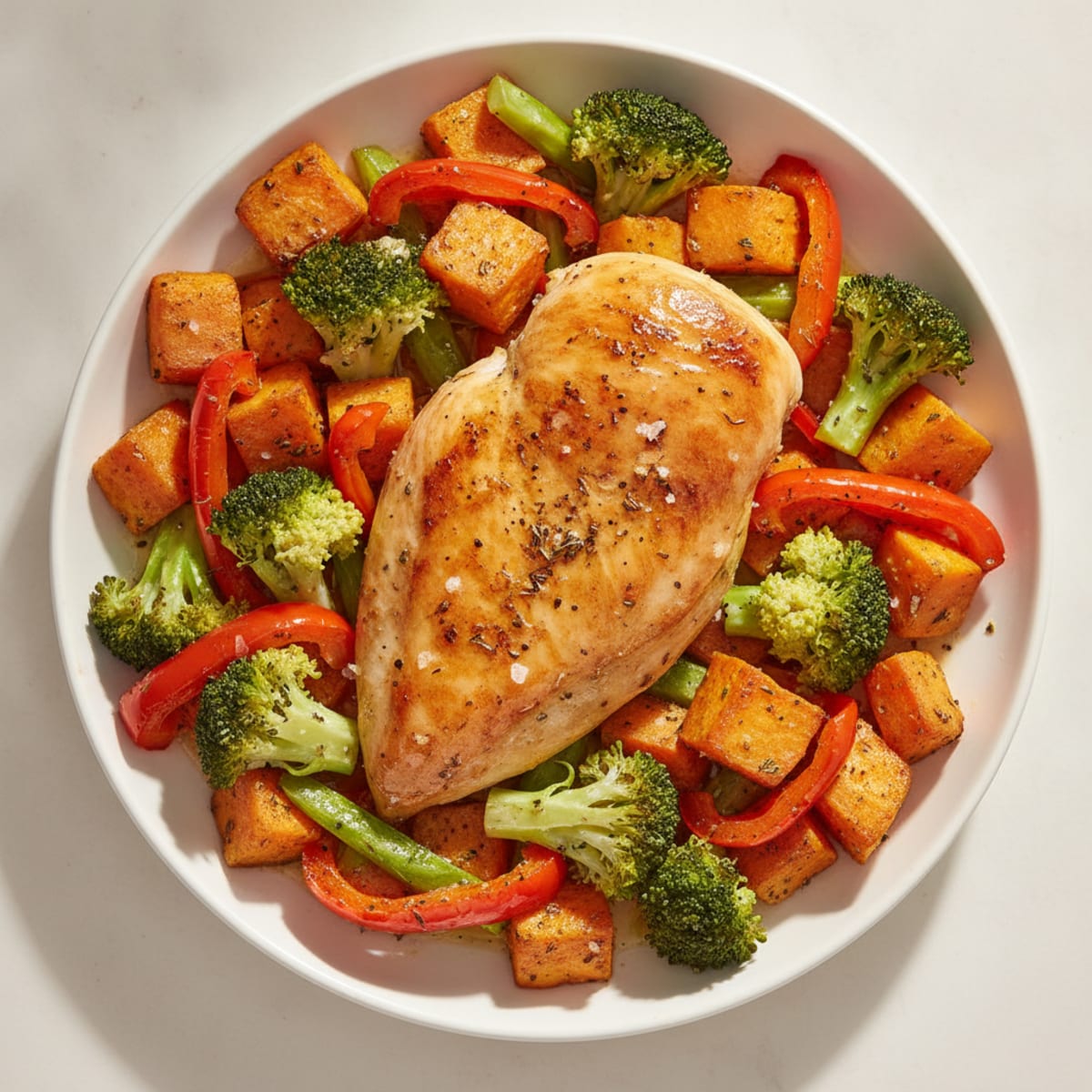 Herb-Roasted Chicken with Roasted Vegetables