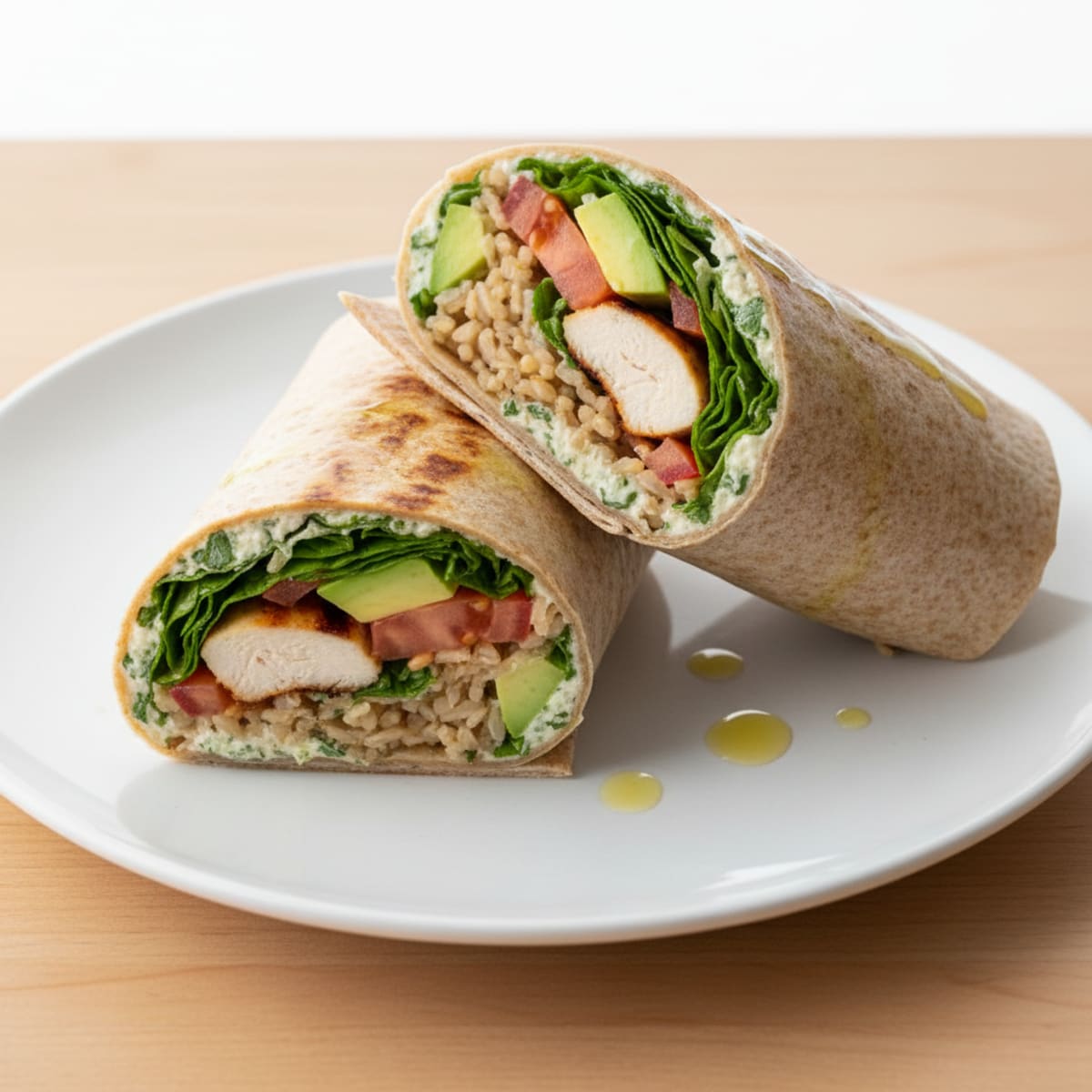 Grilled Chicken and Rice Power Wrap