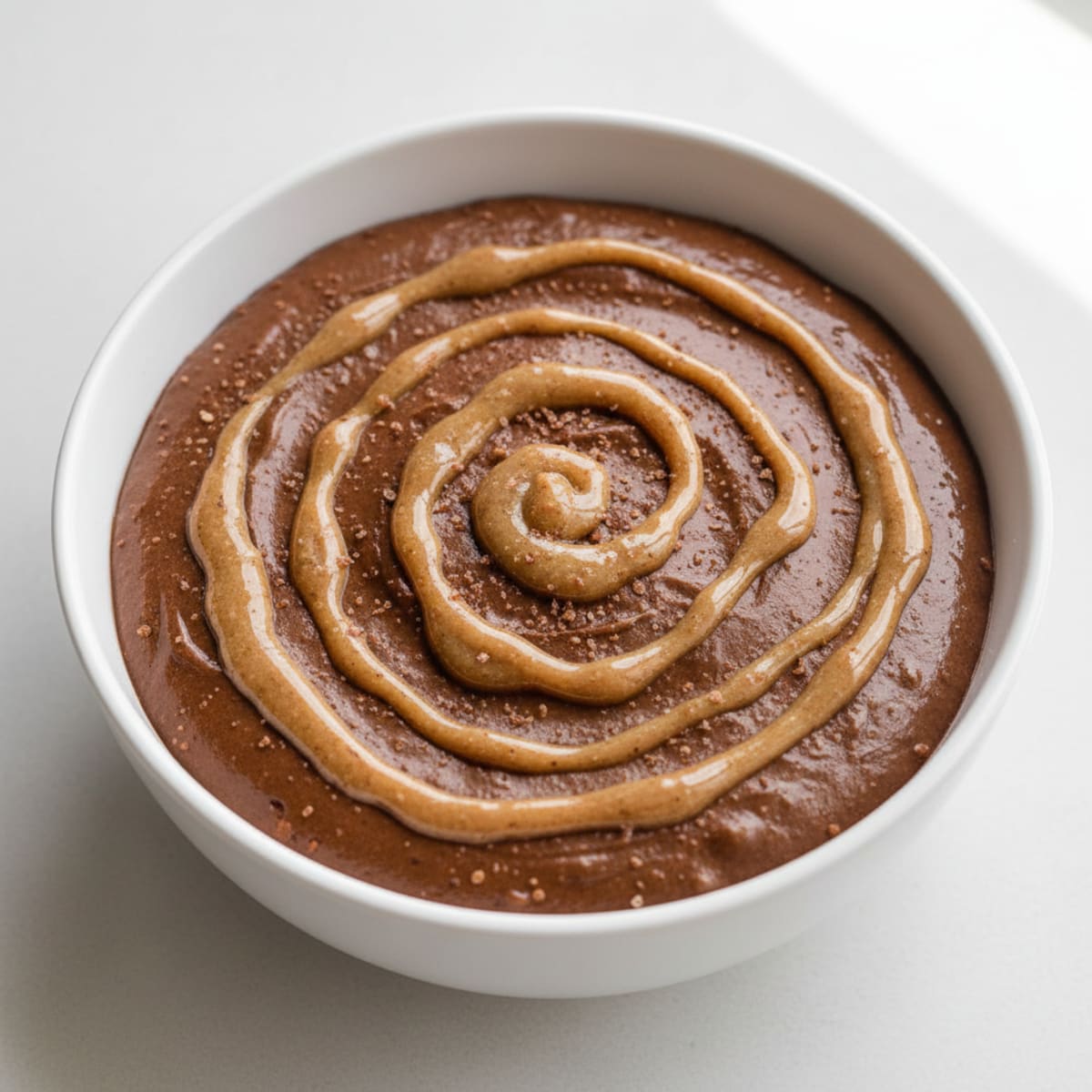 Silky Chocolate Protein Pudding with Almond Butter Swirl