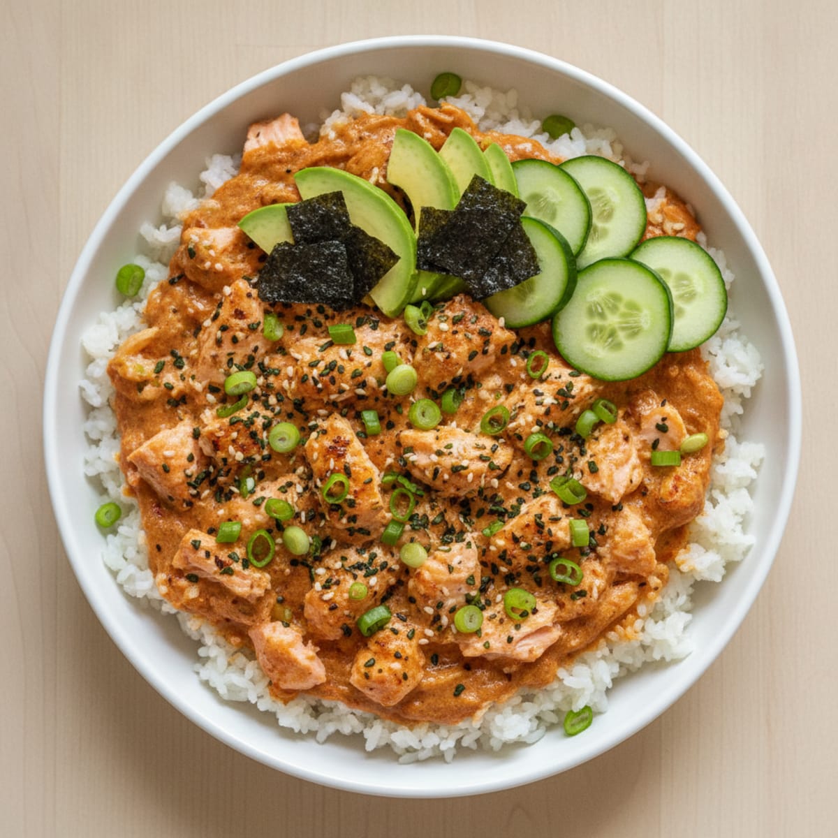 Baked Salmon Sushi Casserole