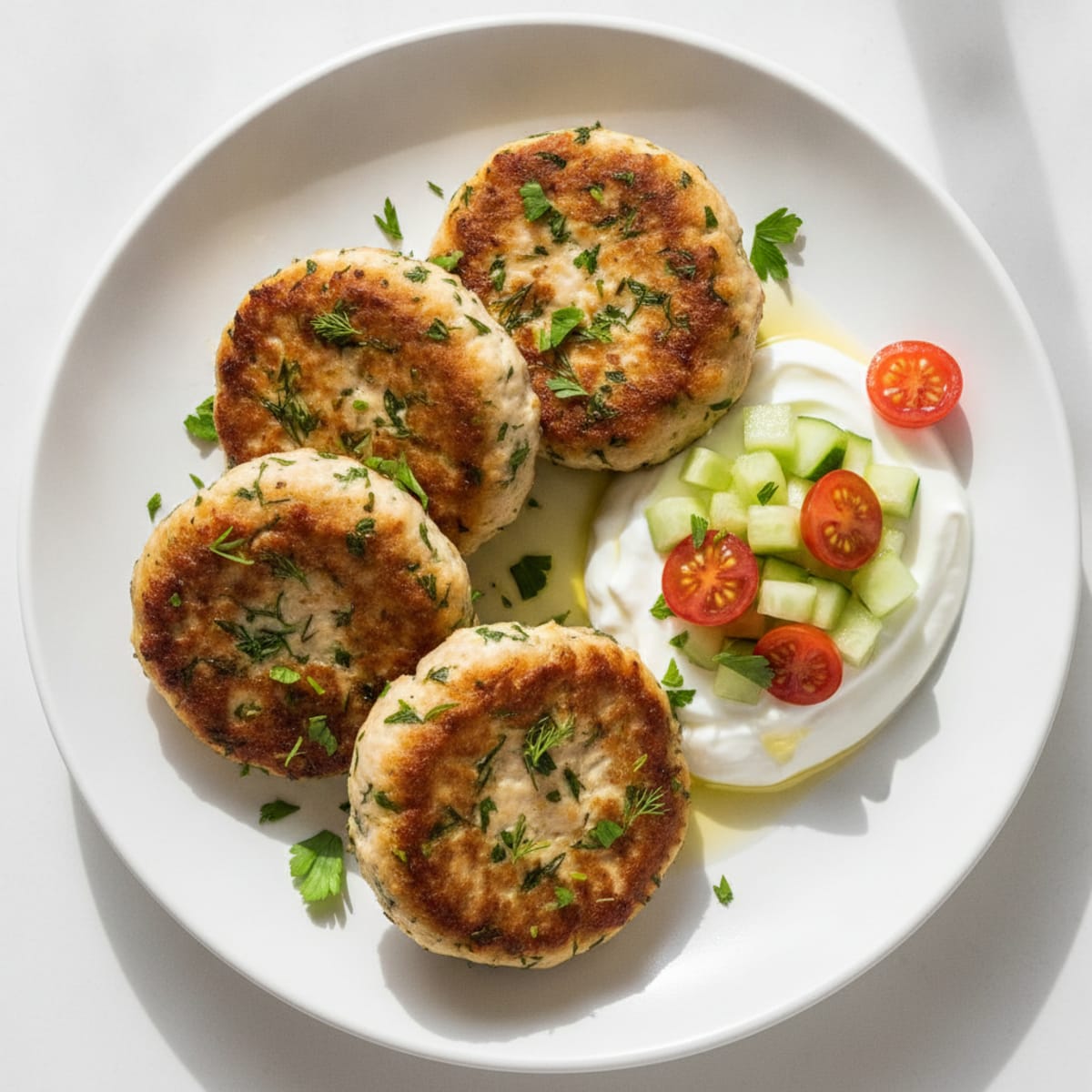 Greek Chicken Patties with Herbs