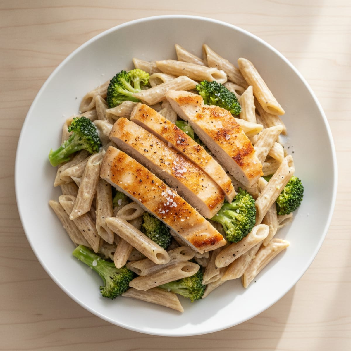 Chicken Alfredo Pasta with Broccoli