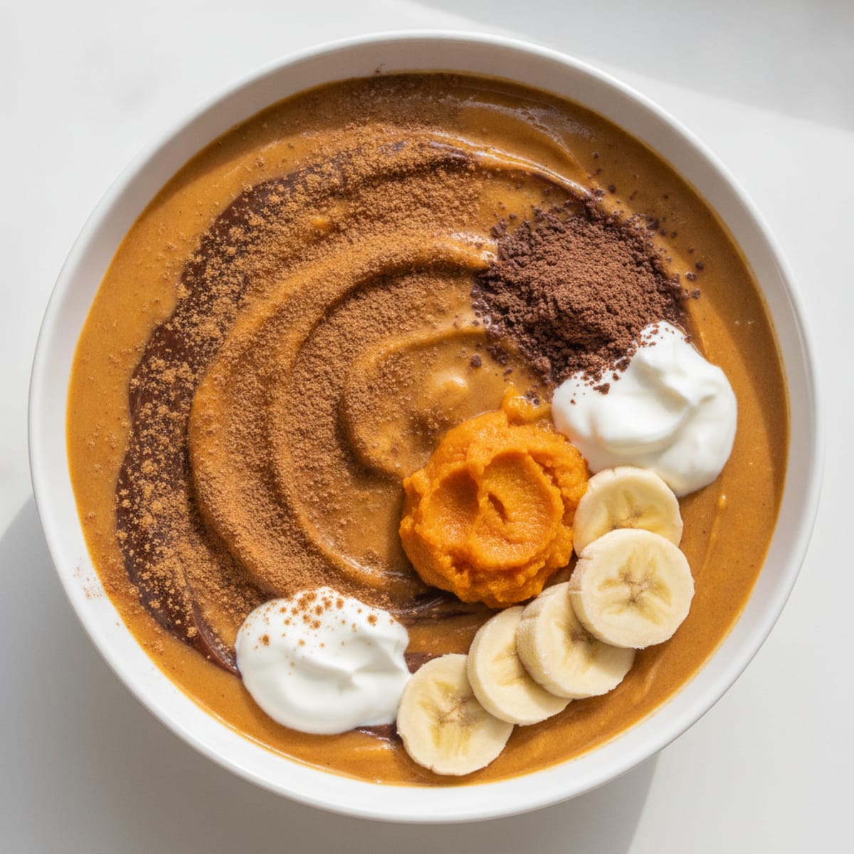 Pumpkin Chocolate Protein Smoothie Bowl