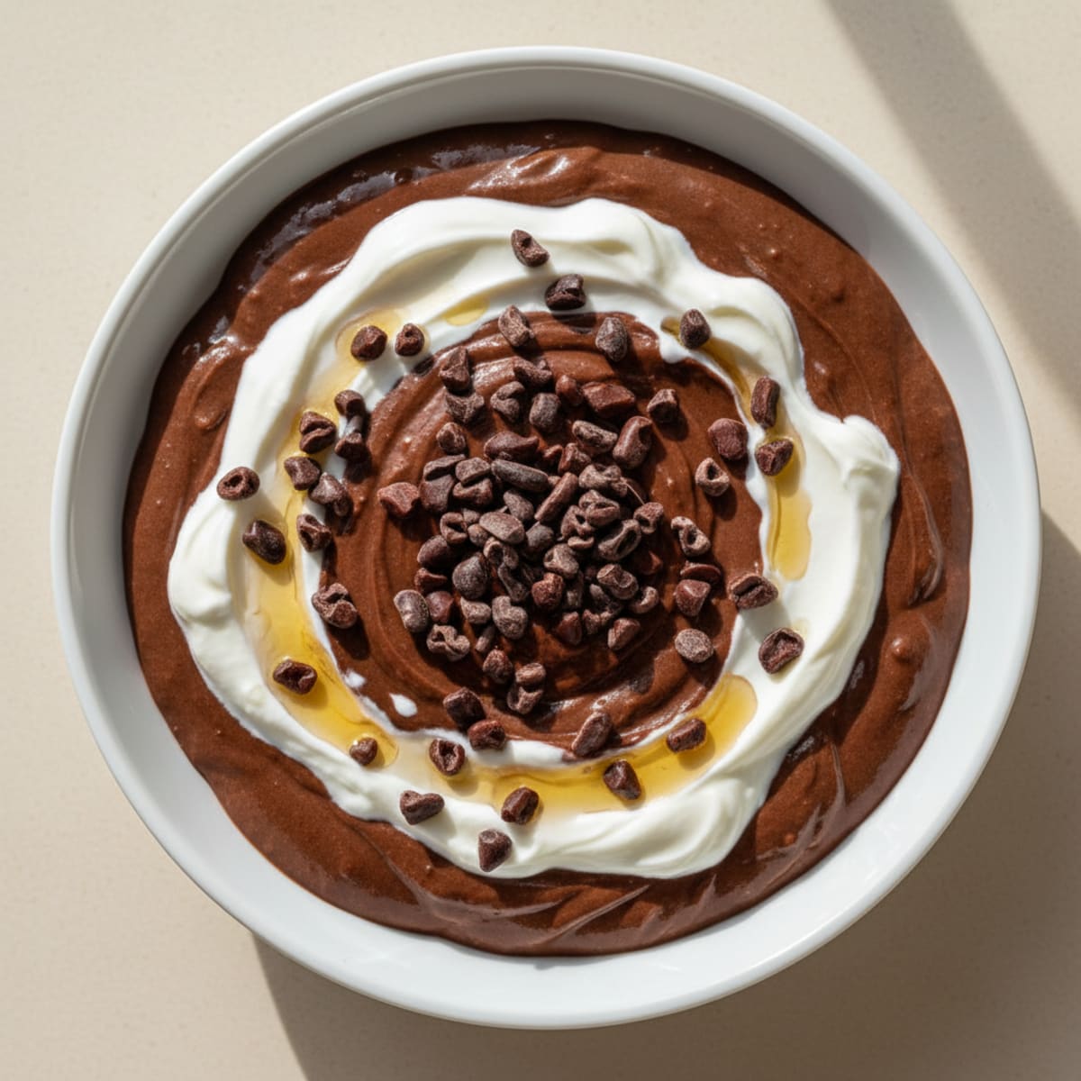 Silky Chocolate Protein Pudding with Greek Yogurt