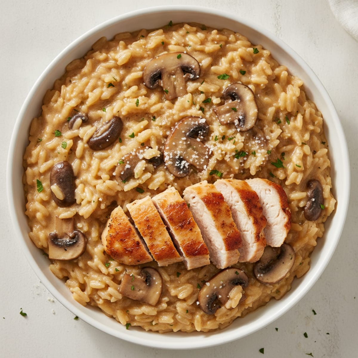 Creamy Parmesan Mushroom Risotto