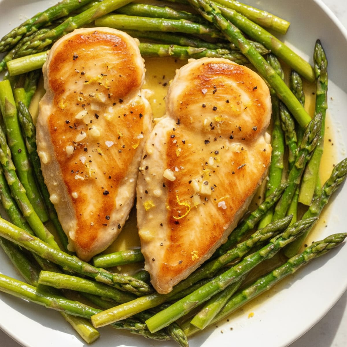 Lemon Butter Chicken with Asparagus