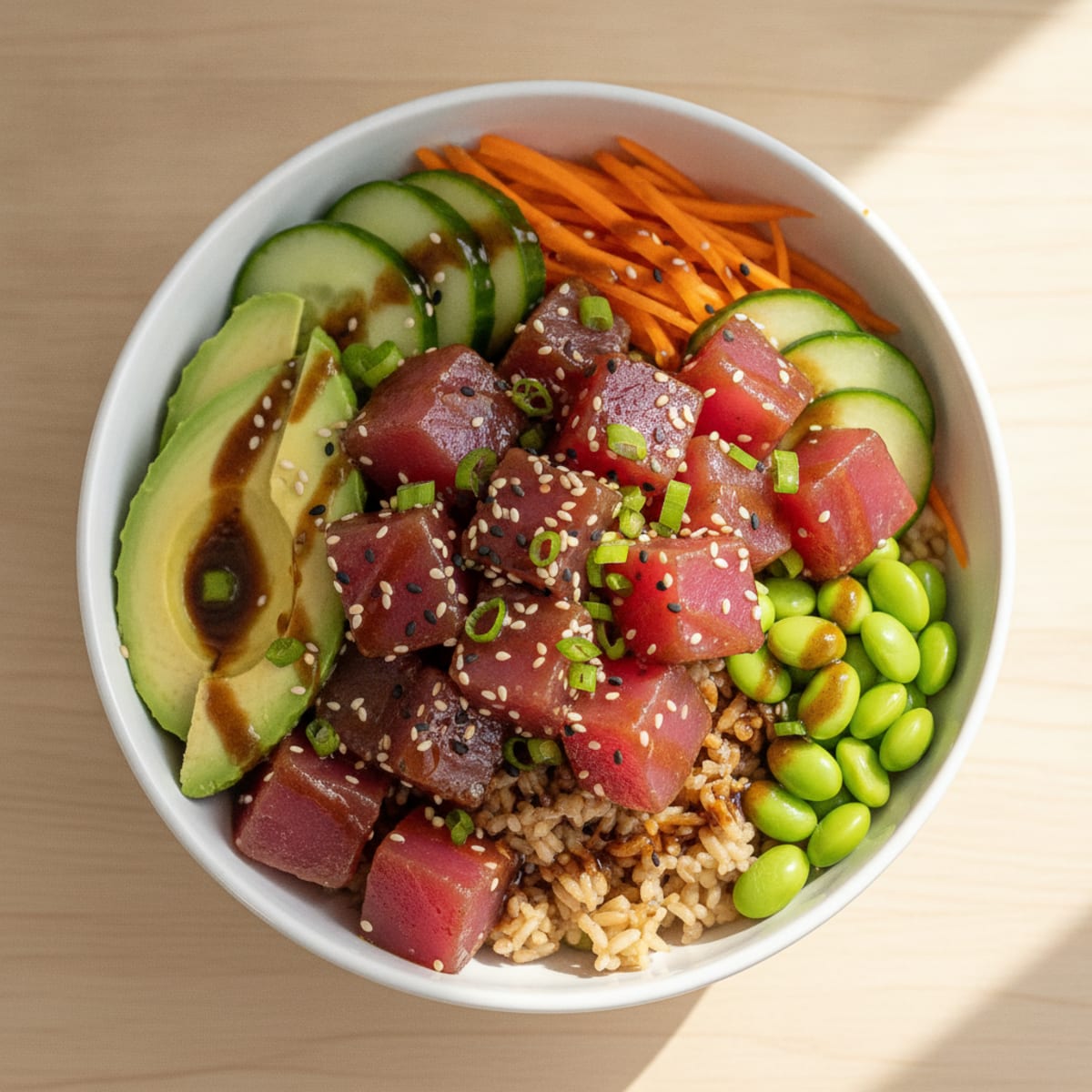 Ahi Tuna Hawaiian Poke Bowl