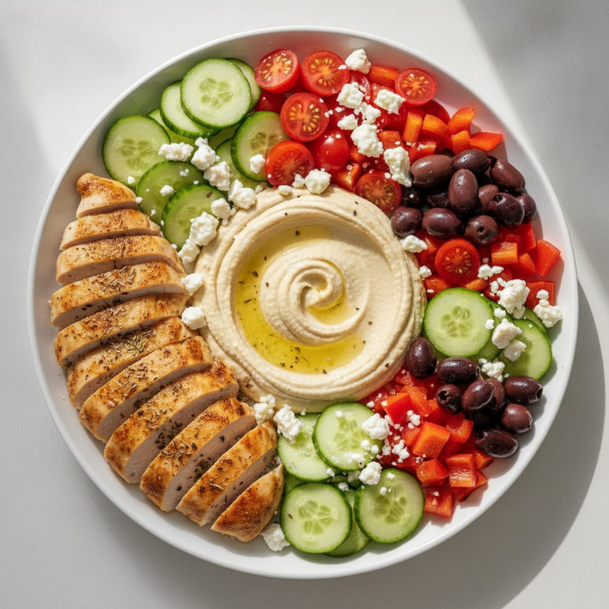 Mediterranean Hummus Vegetable Platter