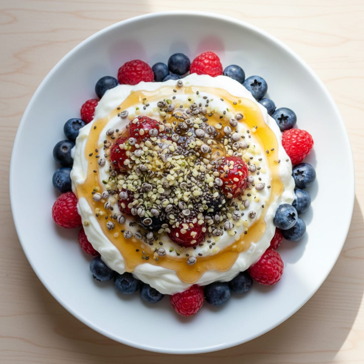 Creamy Greek Yogurt Parfait with Mixed Berries and Chia