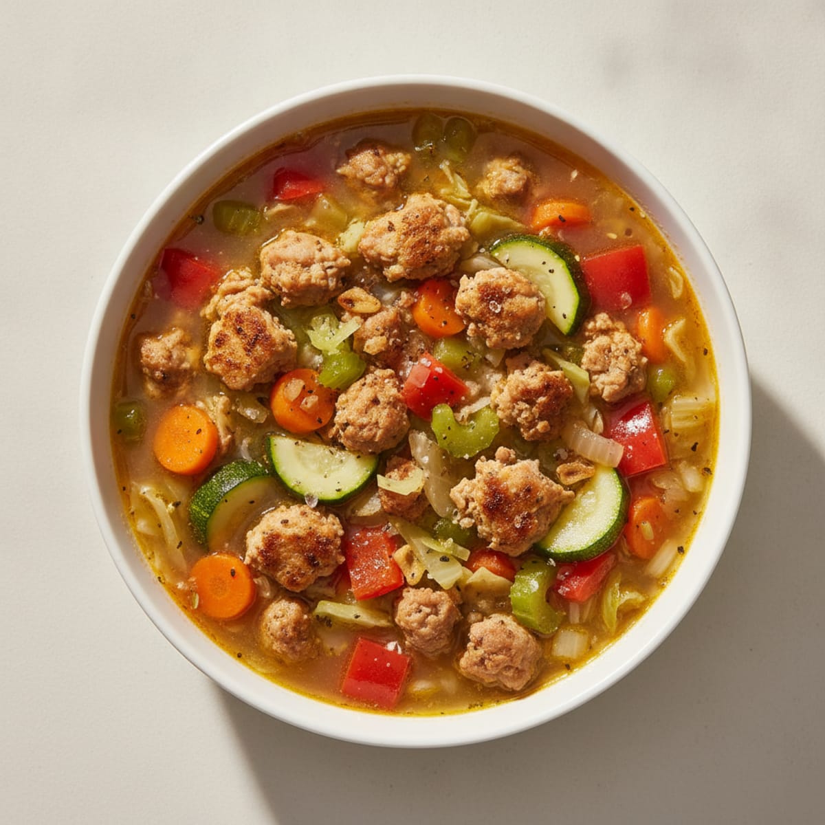 Turkey and Vegetable Cabbage Soup