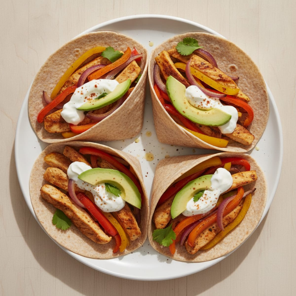 Sheet Pan Chicken Fajita Wraps