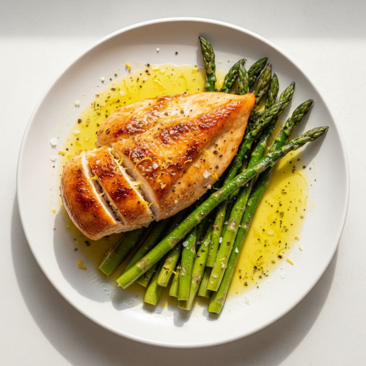Lemon Herb Roasted Chicken and Asparagus