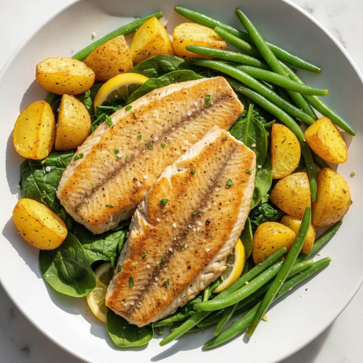Roasted Tilapia with Summer Vegetables