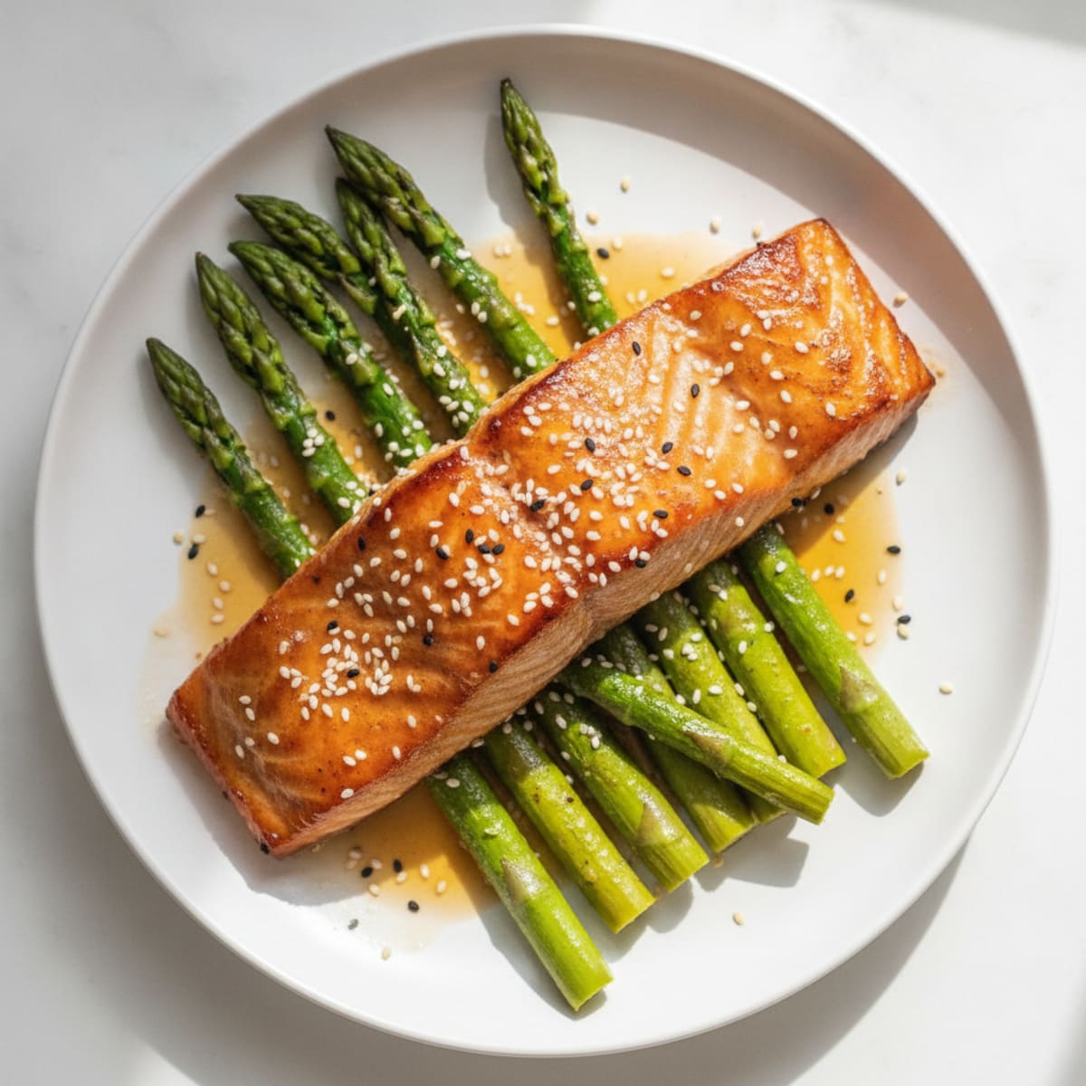 Teriyaki Glazed Salmon with Asparagus