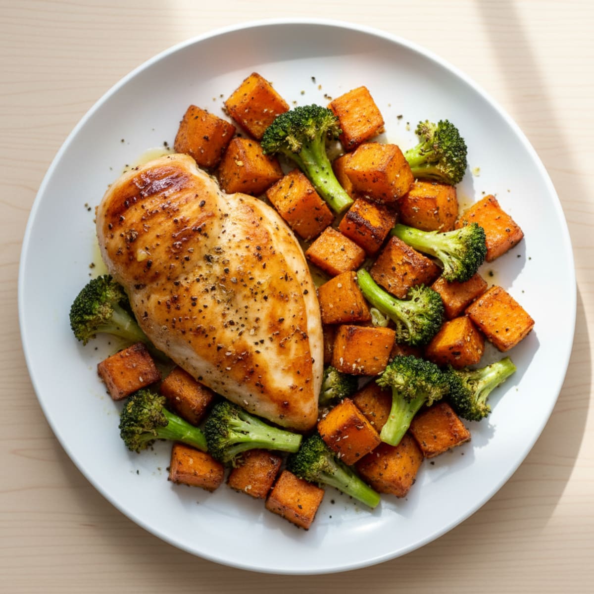 Roasted Chicken and Sweet Potato