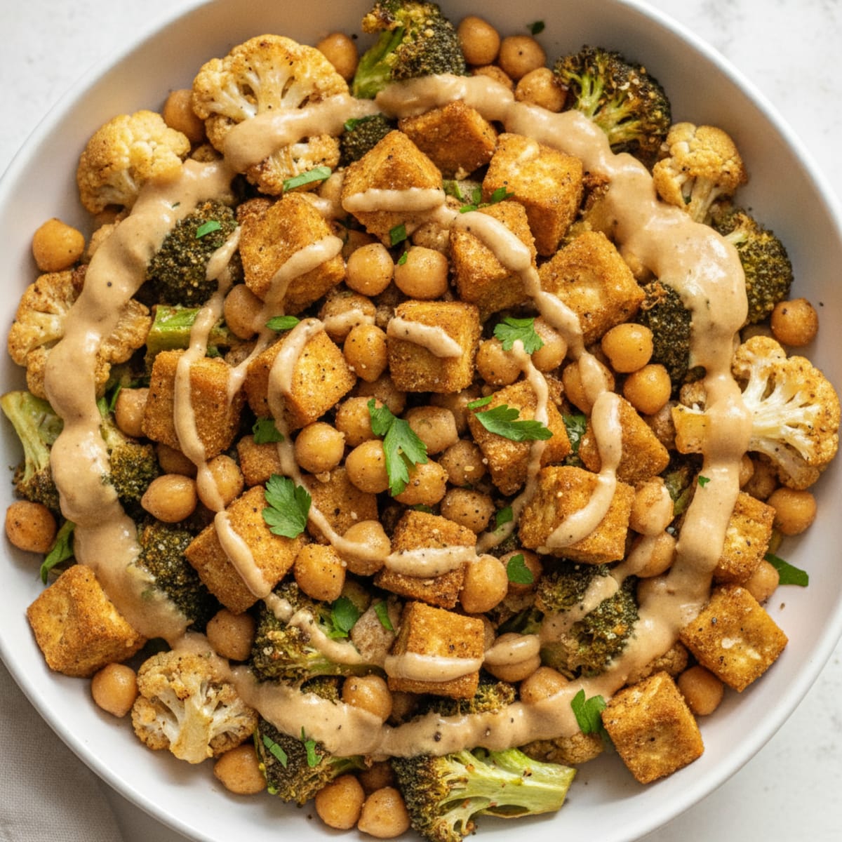 Roasted Vegetable and Chickpea Bowl