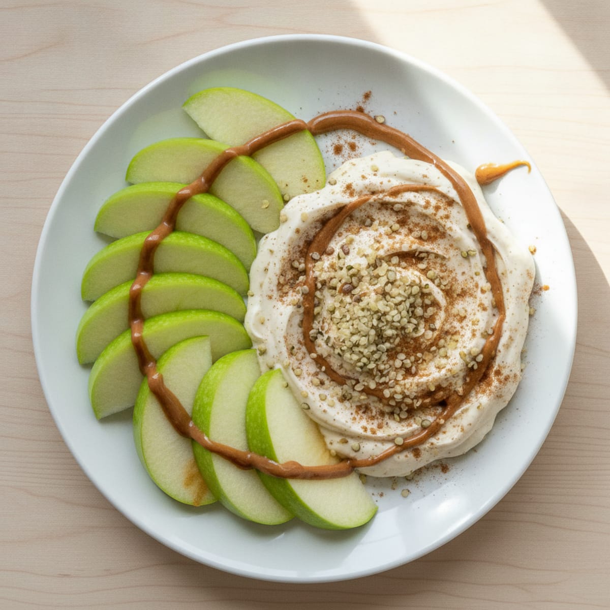 High-Protein Green Apple & Peanut Butter Power Plate