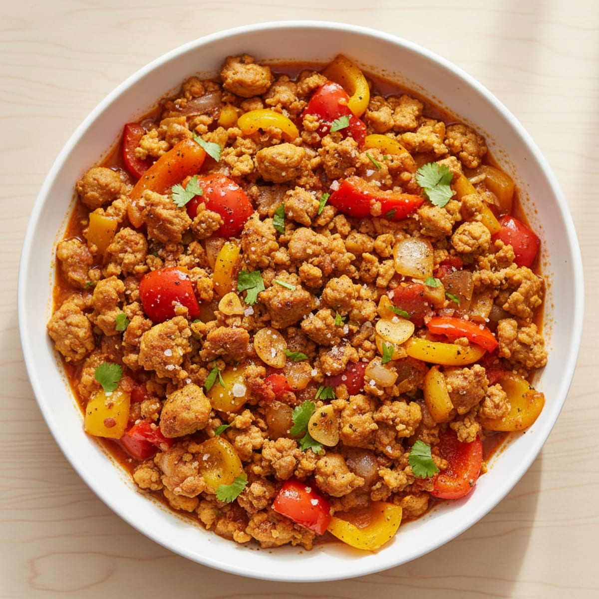 Ground Turkey Bell Pepper Skillet