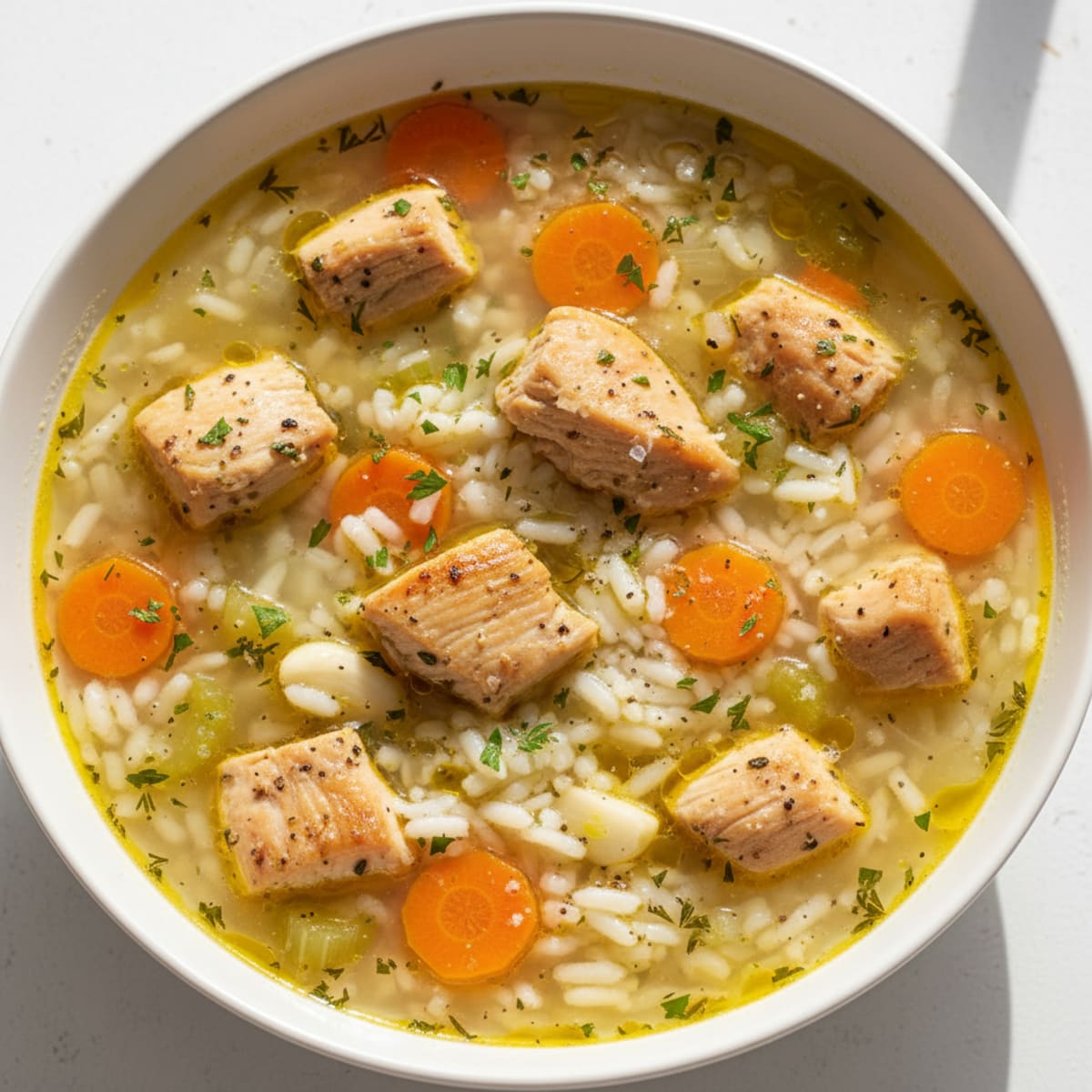 Lemon-Herb Chicken Rice Soup
