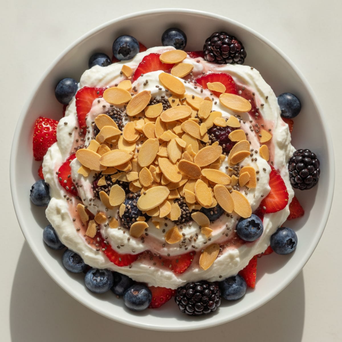 Greek Yogurt Protein Parfait with Mixed Berries