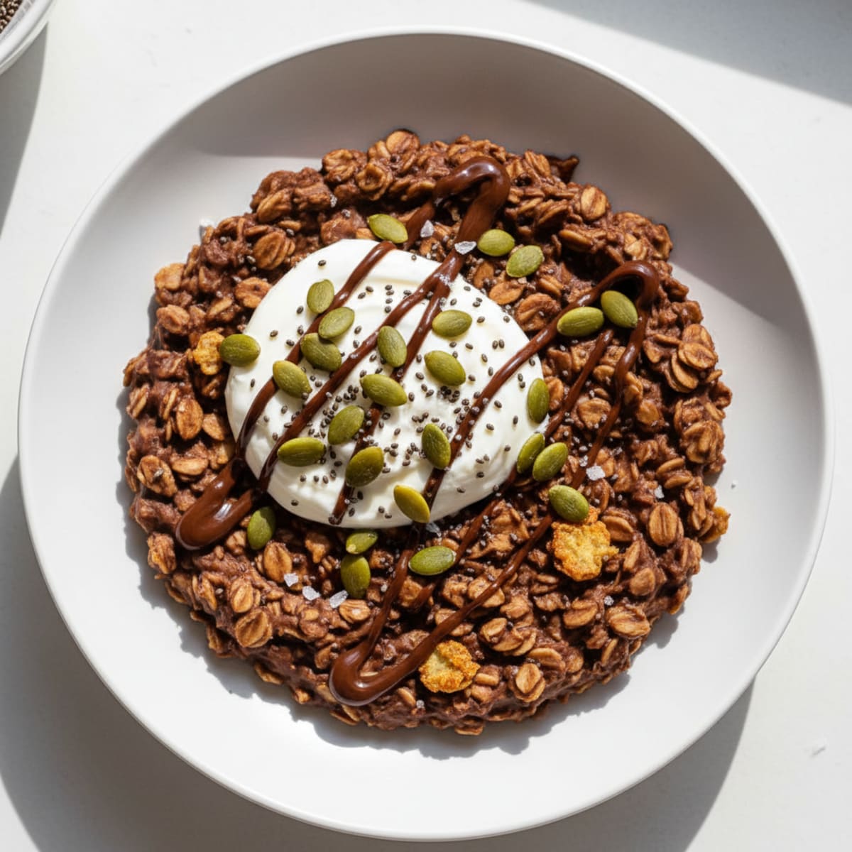 Chocolate Protein Oatmeal Bowl