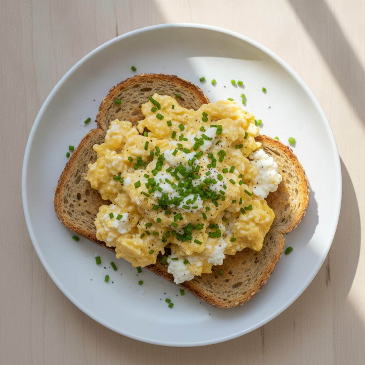 High-Protein Creamy Cottage Cheese Scramble