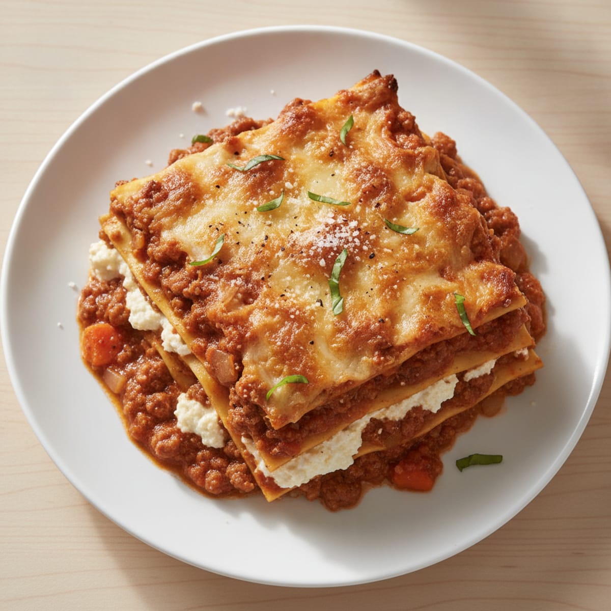 Hearty Beef and Pork Bolognese Lasagna