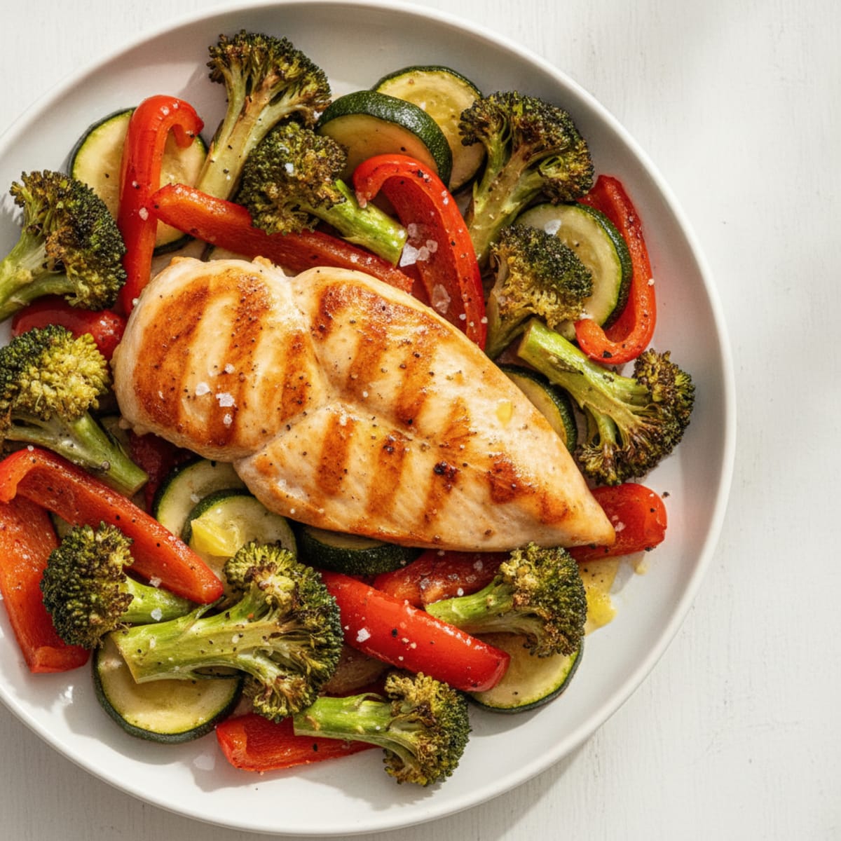 Pan-Seared Chicken with Roasted Vegetables