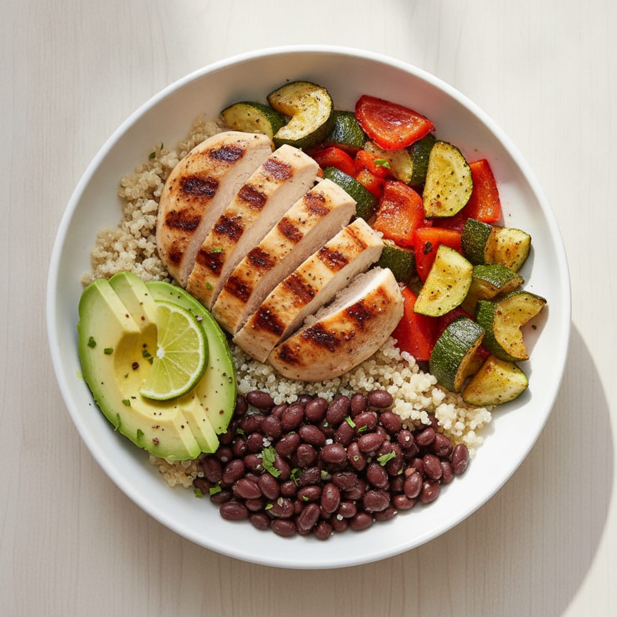 Chicken Quinoa Bowl with Roasted Vegetables