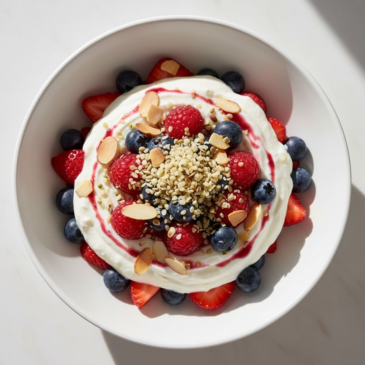Greek Yogurt Protein Parfait with Mixed Berries